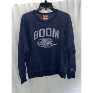 Homage Columbus Blue Jackets Boom Cannon Hockey Crewneck Sweatshirt Medium